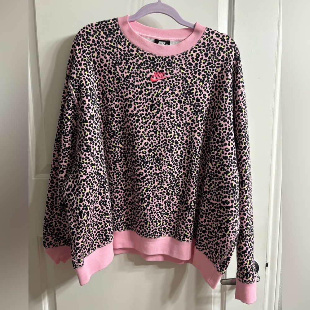 Nike Pink Leopard Sweatshirt